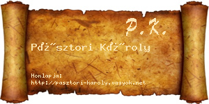 Pásztori Károly névjegykártya