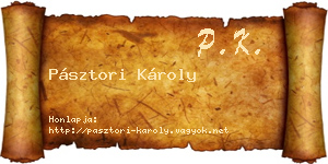 Pásztori Károly névjegykártya
